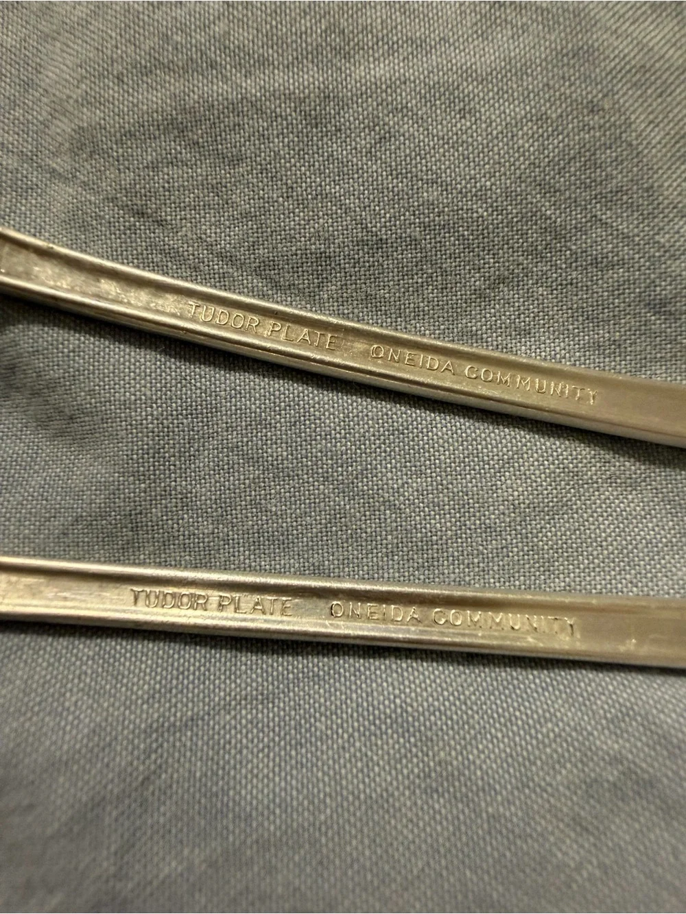 Oneida Community Tudor Plate Fantasy Silverplate Iced Tea Spoons Set of 2